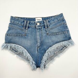 MARANT ÉTOILE Eneidao frayed denim shorts